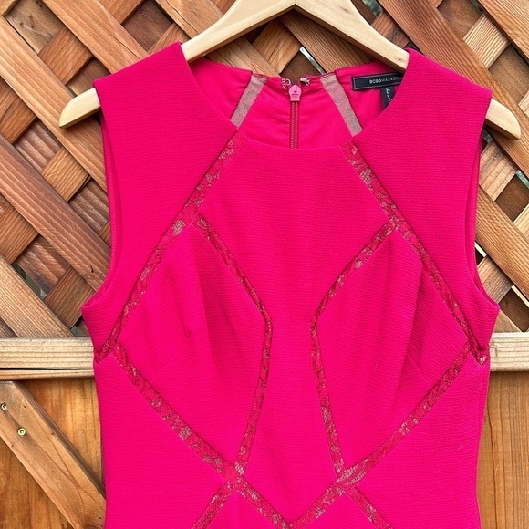 BCBGMAXAZRIA Alesia Nude Tulle Insert Gown Maxi Length Prom or Formal Sz 4 - Picture 4 of 11